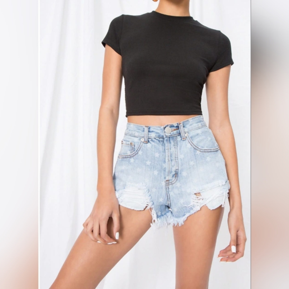 Superdown Kenzie Star Denim Shorts Women's Size 26